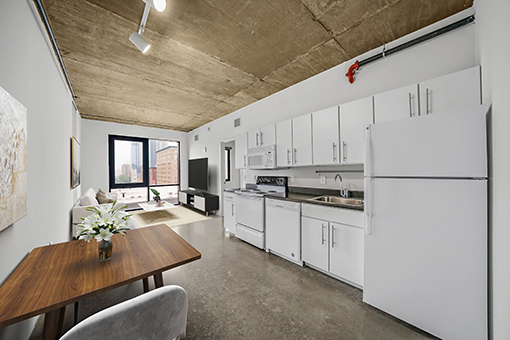 University City apartment at The Hub with industrial styling and modern amenities